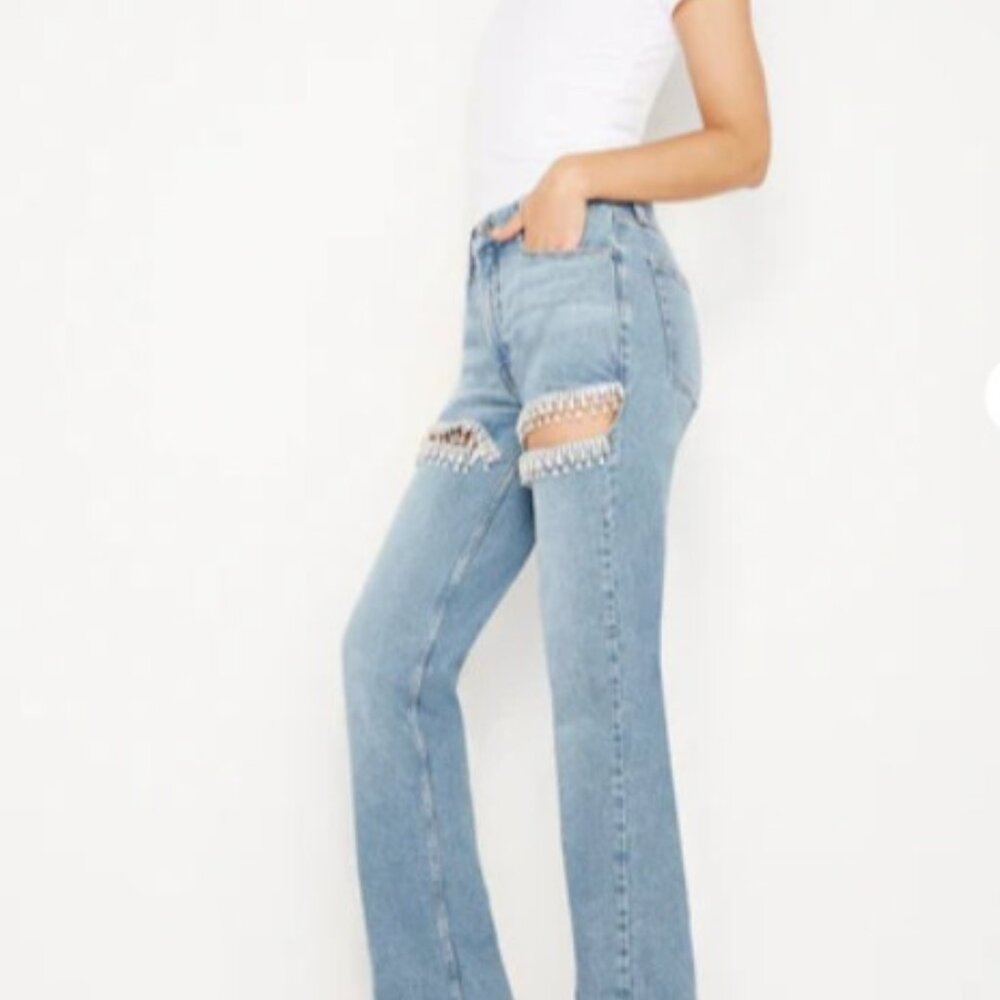 GOOD ICON STRAIGHT DIAMOND JEANS Size 10/31